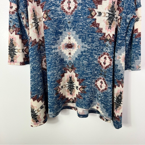 UMGEE Pullover Lightweight Sweater Tribal Southwestern Print Womens Large - Picture 6 of 8